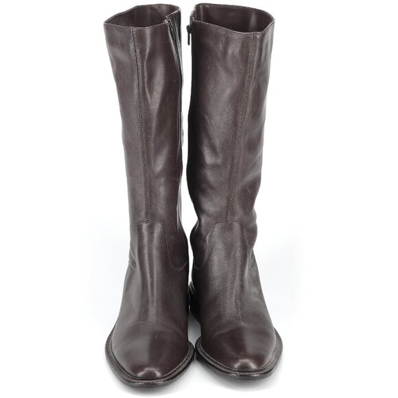 Eddie Bauer Leather Wide Calf Riding Boots 10 - Picture 2 of 3